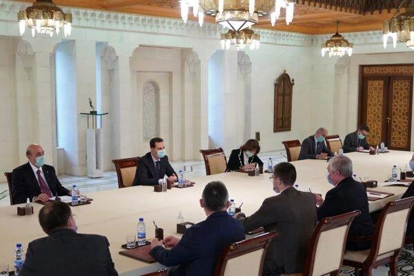 دیدار و گفتگوی بشار اسد با فرستاده ویژه دولت روسیه